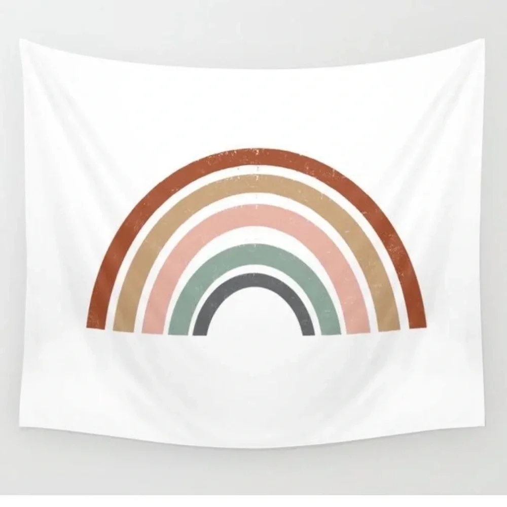 Society6 Earth Tone Rainbow Tapestry Wall Decor